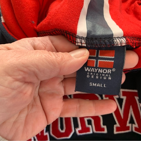 Waynor Norway Sweatshirt Unisex Embroidered Hoodie with Flag Motif - Picture 8 of 8